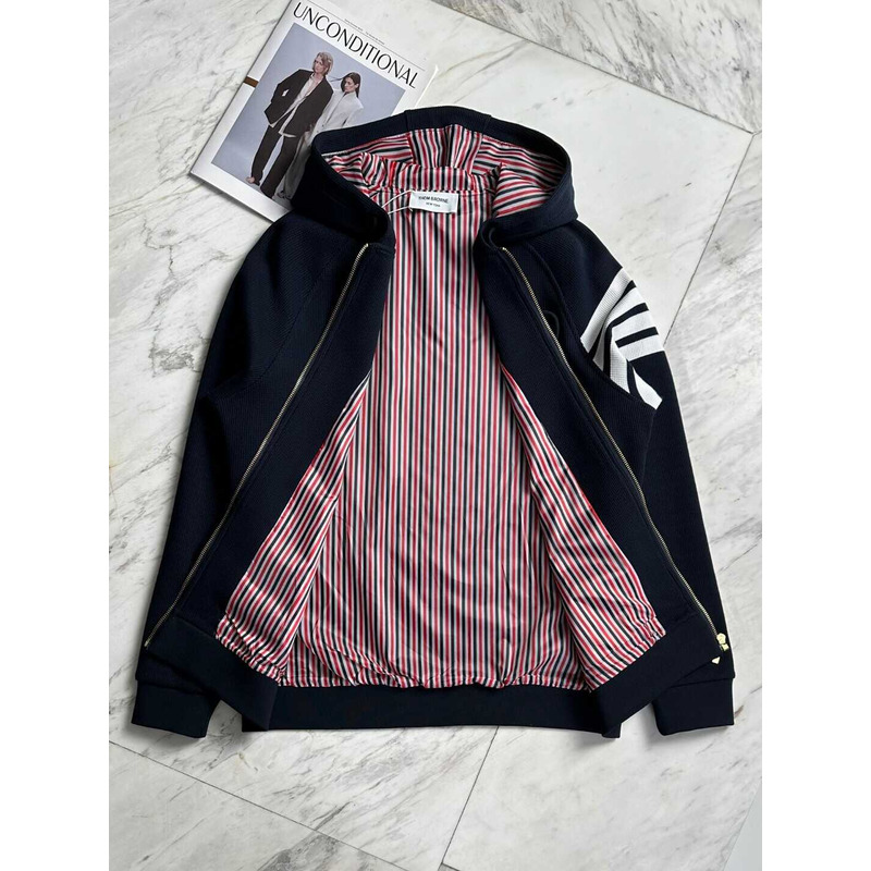 Thom Browne Classic Loopback 4-Bar Full Zip Hoodie And Pants