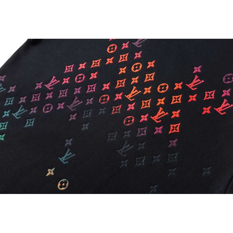 l**is V*t*n embroidered cotton sweatshirt black