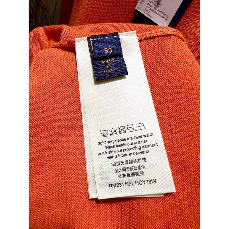 l**is V*t*n t-shirt with lv patch orange