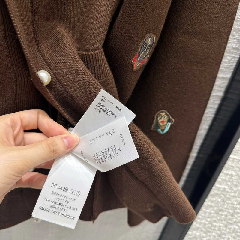 l**is V*t*n embroidered cotton cardigan henry taylor ebony