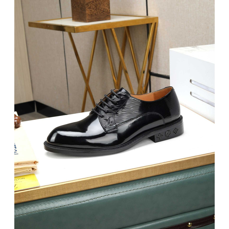 l**is V*t*n patent calf leather derby black