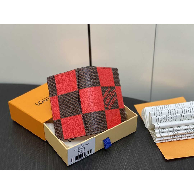 l**is V*t*n pocket organizer damier red