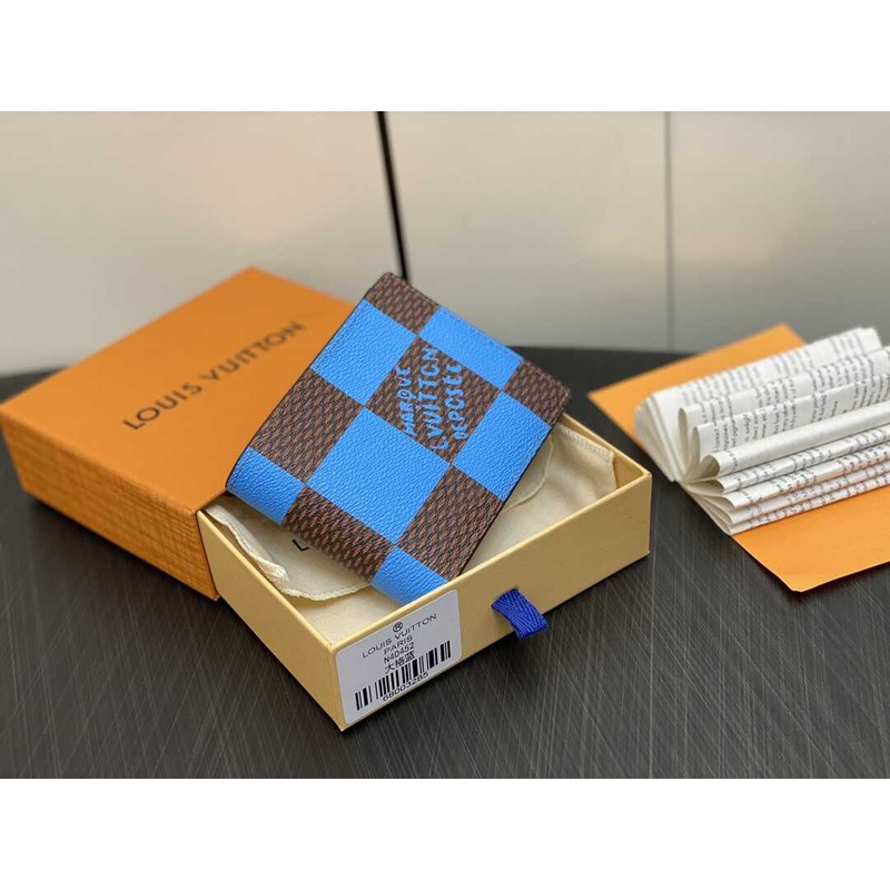 l**is V*t*n pocket organizer damier blue