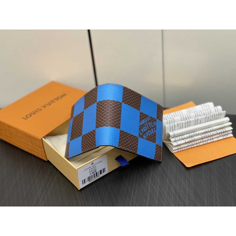 l**is V*t*n pocket organizer damier blue