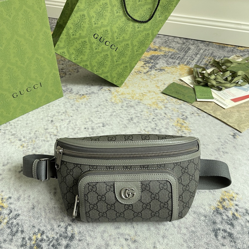 g*u*i ophidia belt bag grey and black gg S*p*e canvas