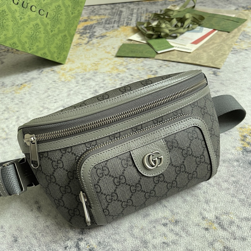 g*u*i ophidia belt bag grey and black gg S*p*e canvas