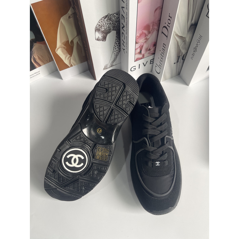Ch*el cc sneakers black