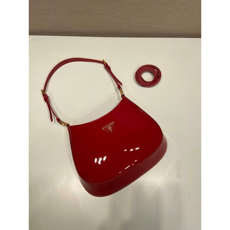 Pra*a cleo patent leather bag cherry red