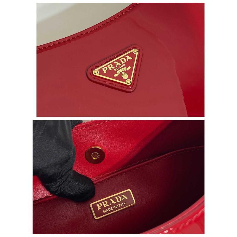 Pra*a cleo patent leather bag cherry red