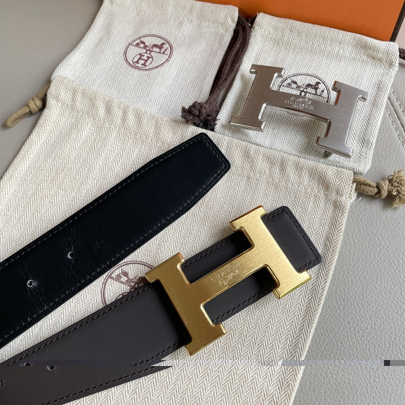 H**mes epsom 38mm constance h belt black