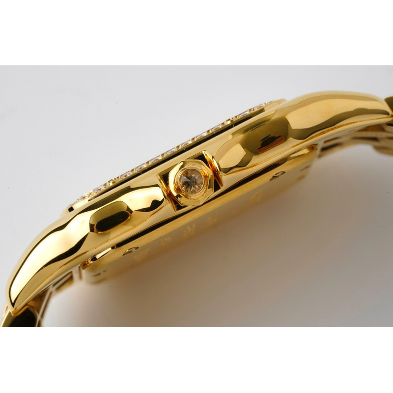 cartier panthere 2019 medium yellow Di*m*nds white roman dial watches