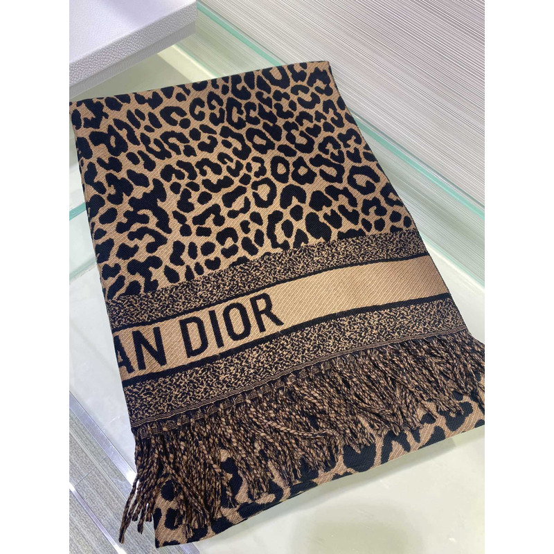 D*or logo leoprad scarf