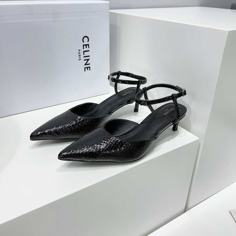 Ce**e kitten sequined with strap triomphe pumpss black