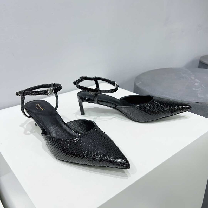 Ce**e kitten sequined with strap triomphe pumpss black