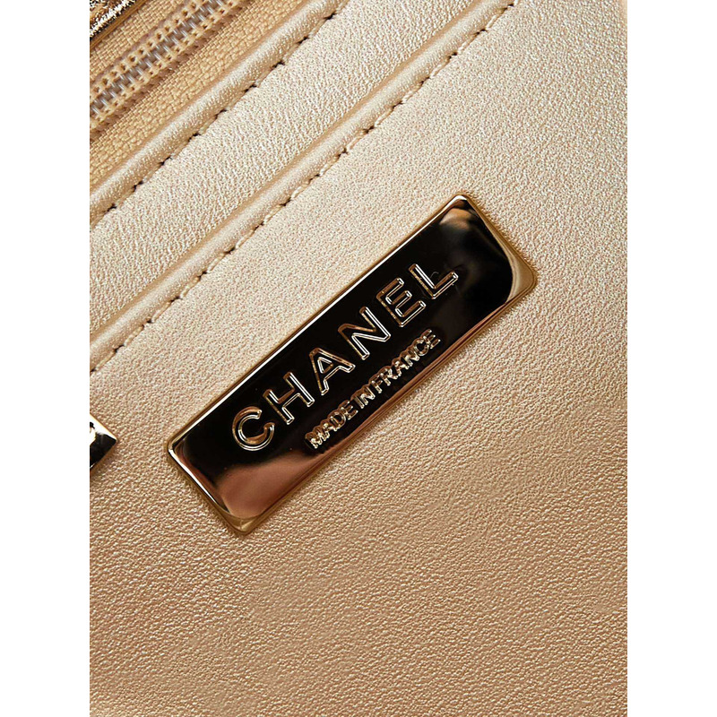 Ch*el flap & star coin purse metallic mirror calfskin, metallic lambskin & gold-tone metal light gold