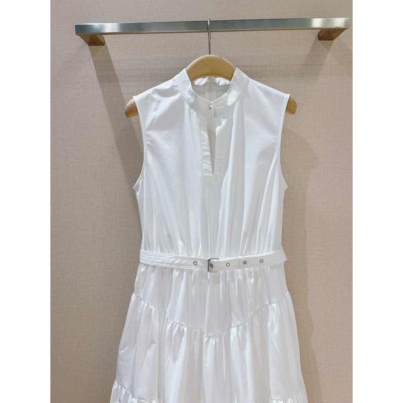 D*or mid-length dress white sleeveless