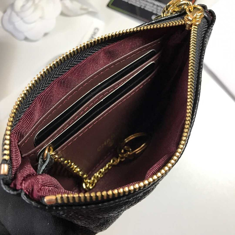 Ch*el caviar card holder black