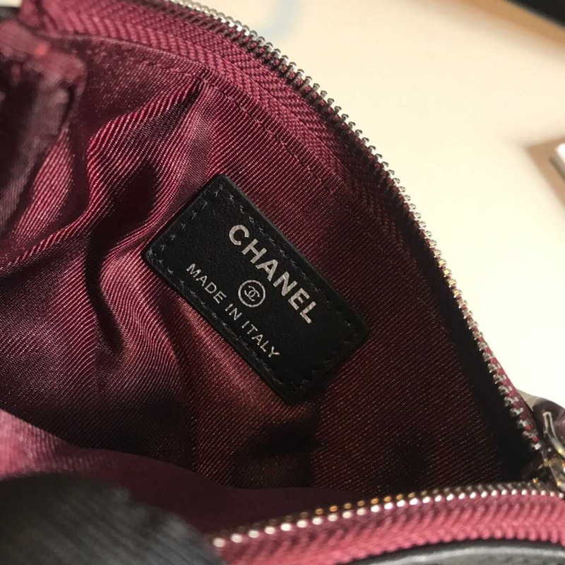 Ch*el lambskin wallet black