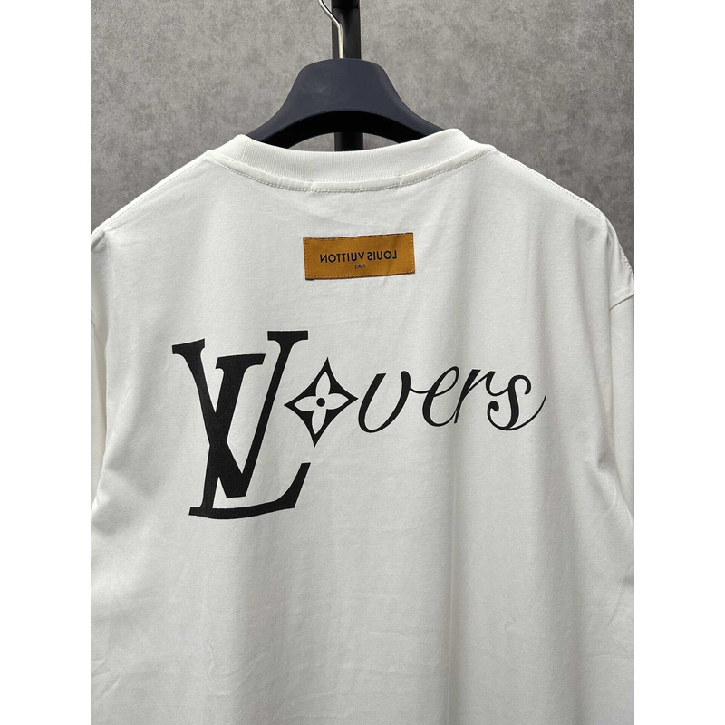 l**is V*t*n logo printed t-shirt white