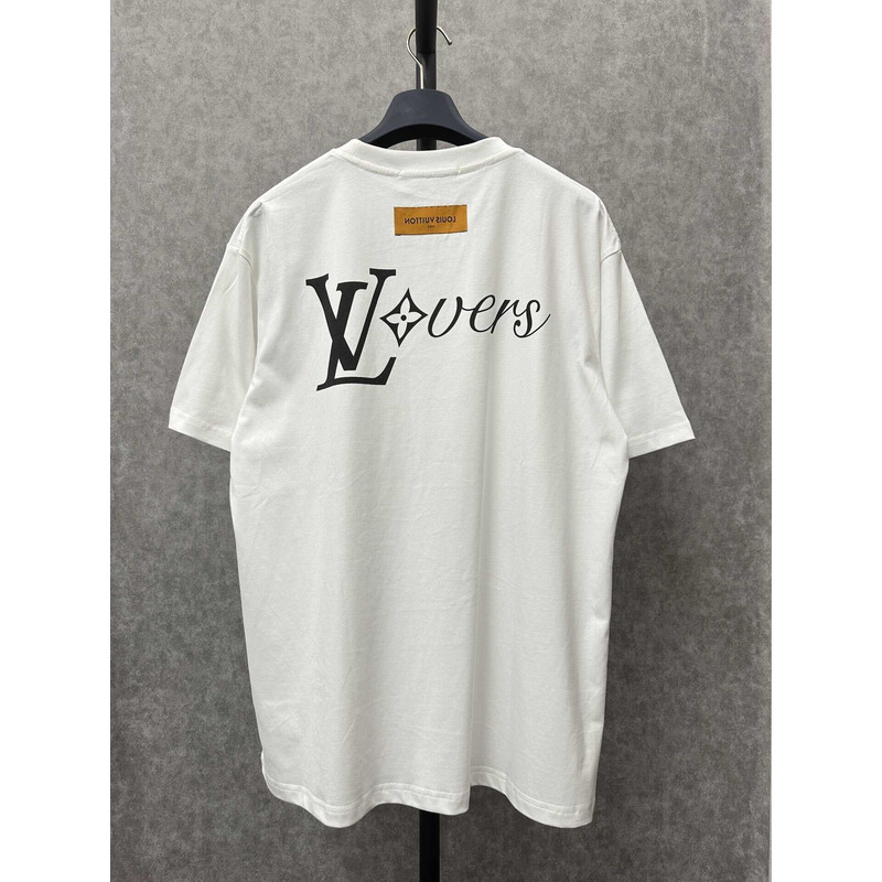 l**is V*t*n logo printed t-shirt white