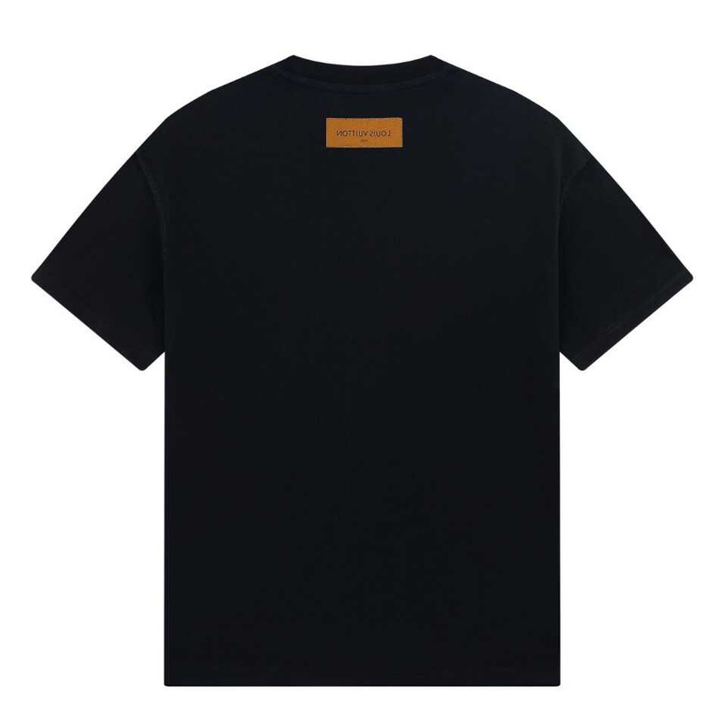 l**is V*t*n lv spread embroidery t-shirt black