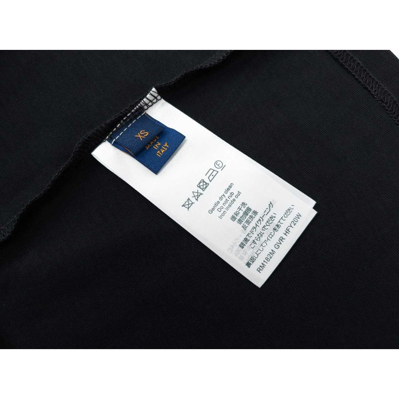 l**is V*t*n lv spread embroidery t-shirt black