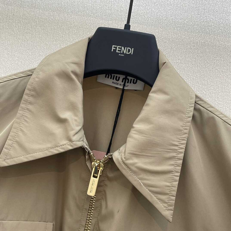 Miu Miu Cargo Pocket Jacket Beige