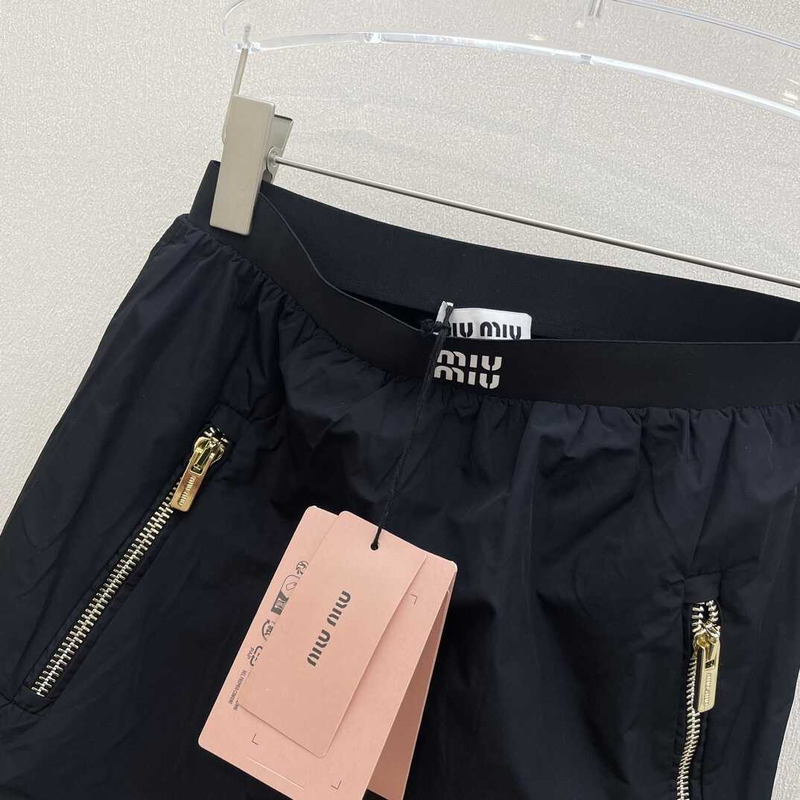 Miu Miu Zipped Short Skirts Black