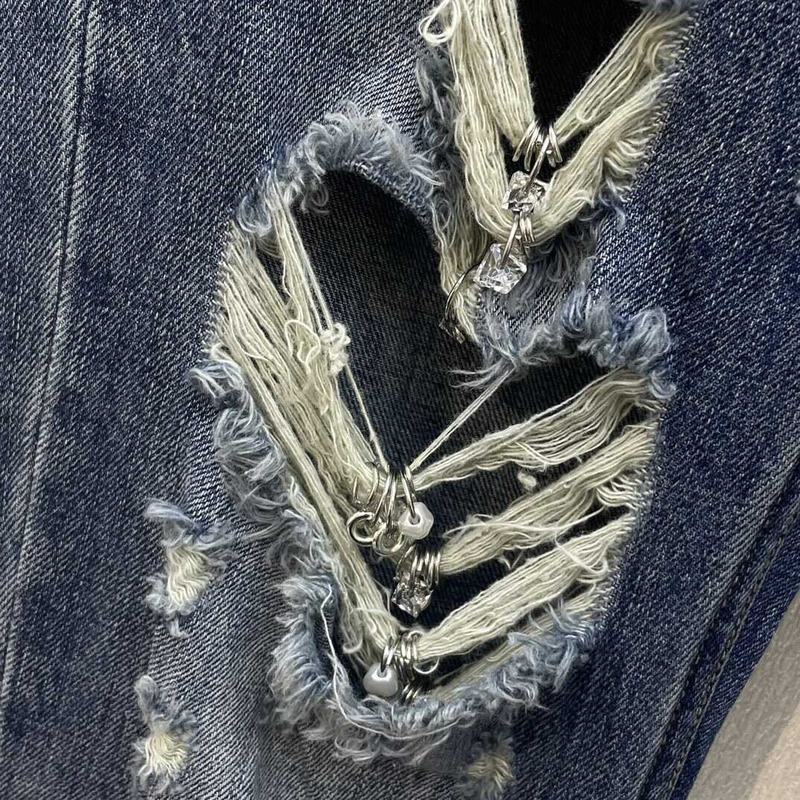 Givenchy Straight-Leg Distressed Jeans Blue