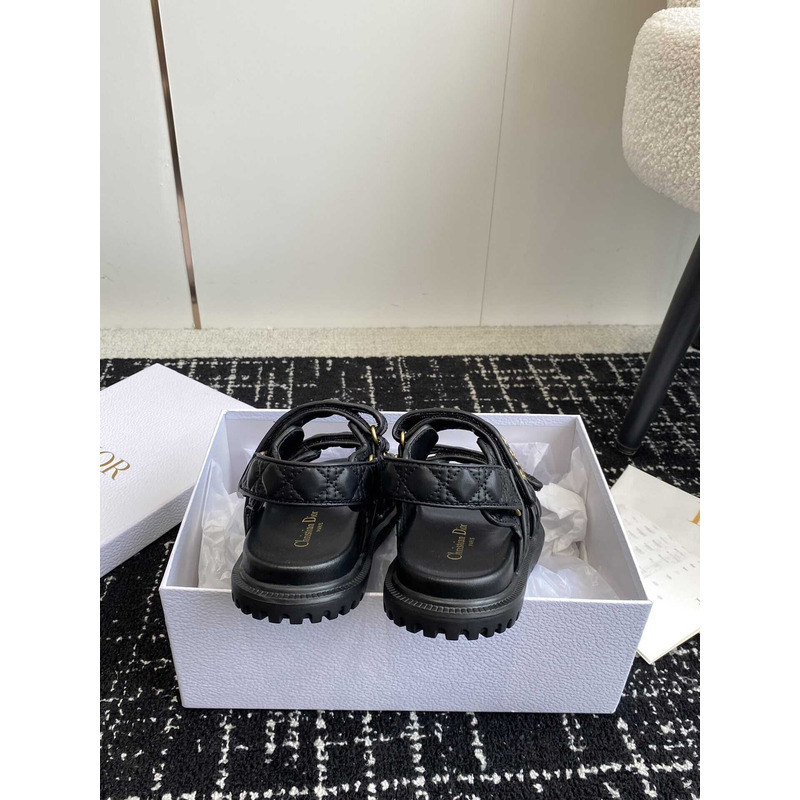 D*or D*oract sandals black sheepskin