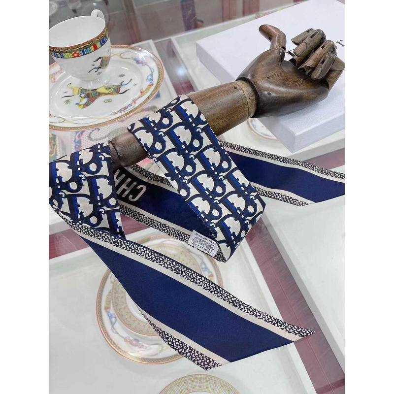 D*or ch**an silk oblique mitzah scarf navy