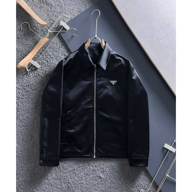 Pra*a bull denim blouson jacket black