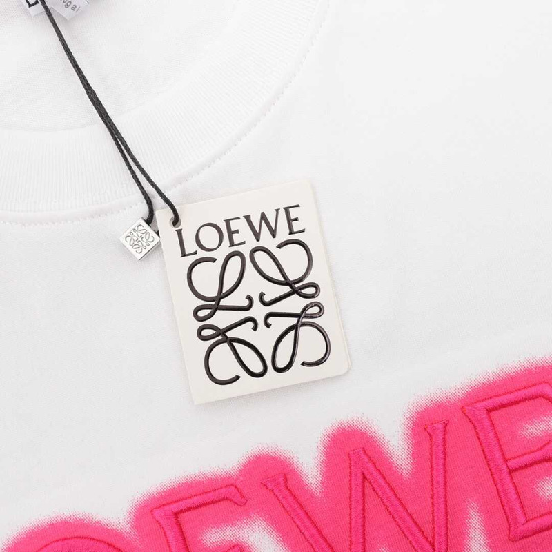 Loewe Neon T-shirt White/Fluo Pink