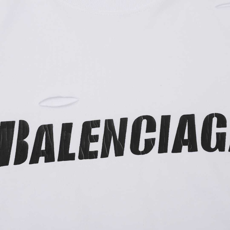 Ba*len*cia*ga caps t-shirt boxy fit in white