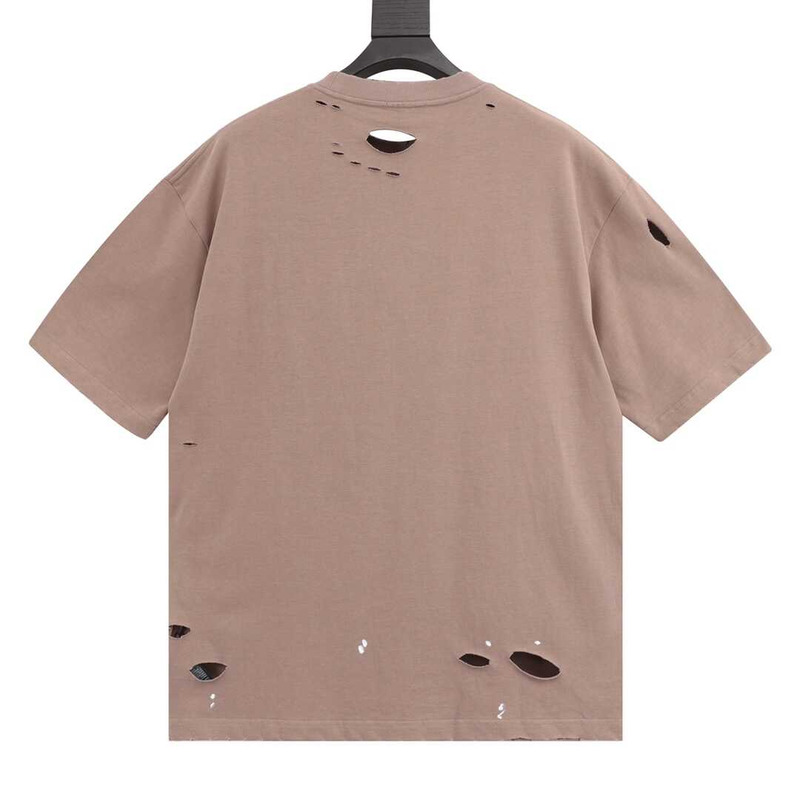 Ba*len*cia*ga caps t-shirt boxy fit in brown