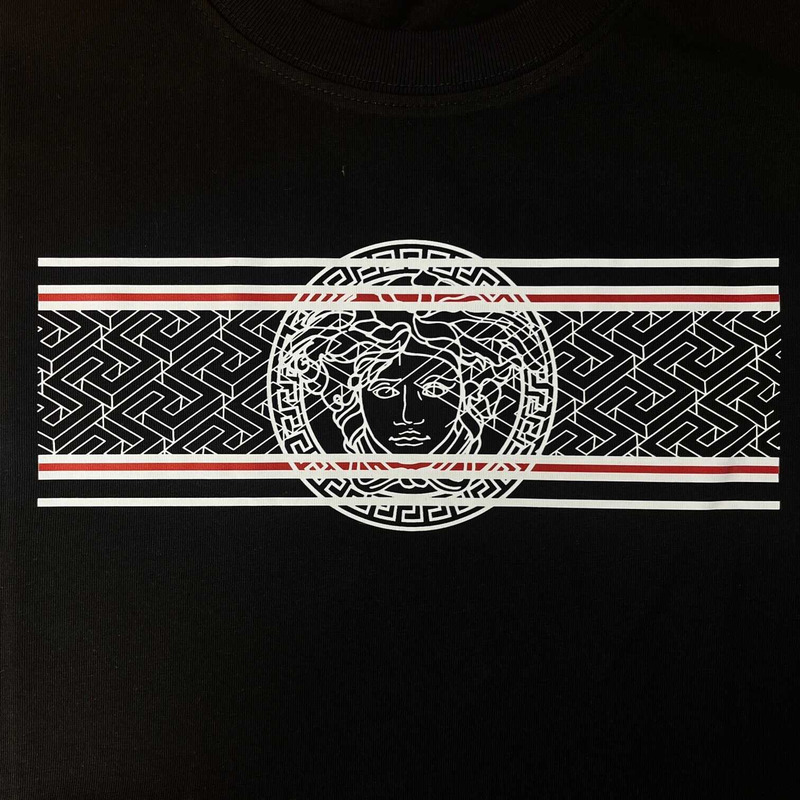 versace medusa F**e printed t-shirt black