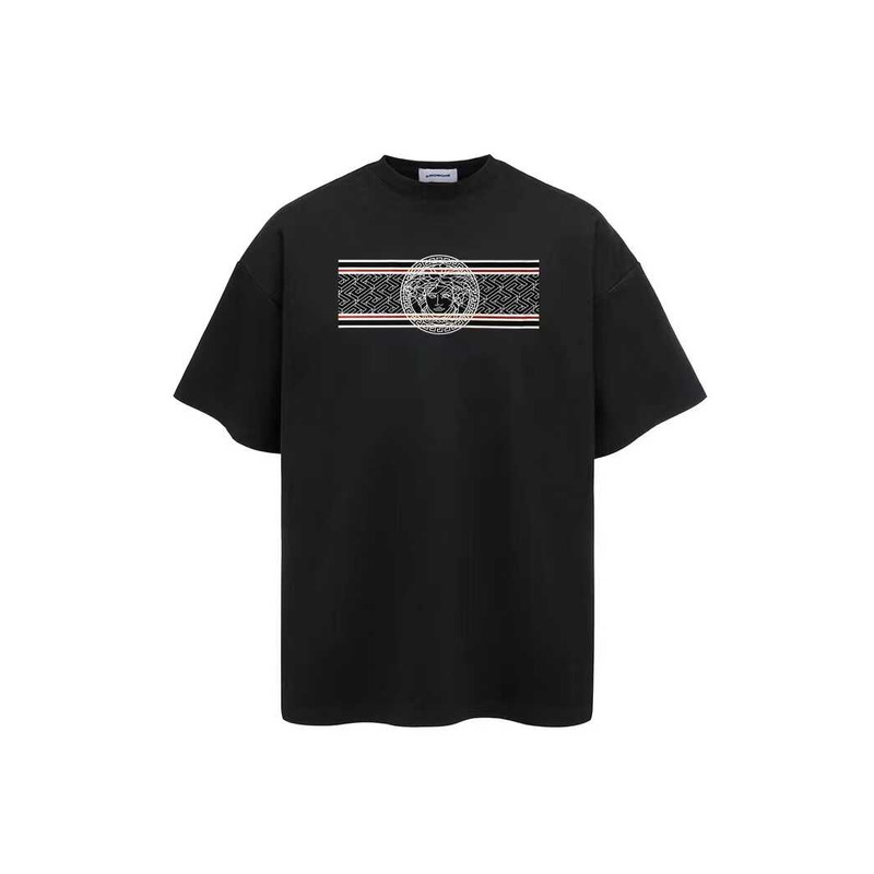 versace medusa F**e printed t-shirt black