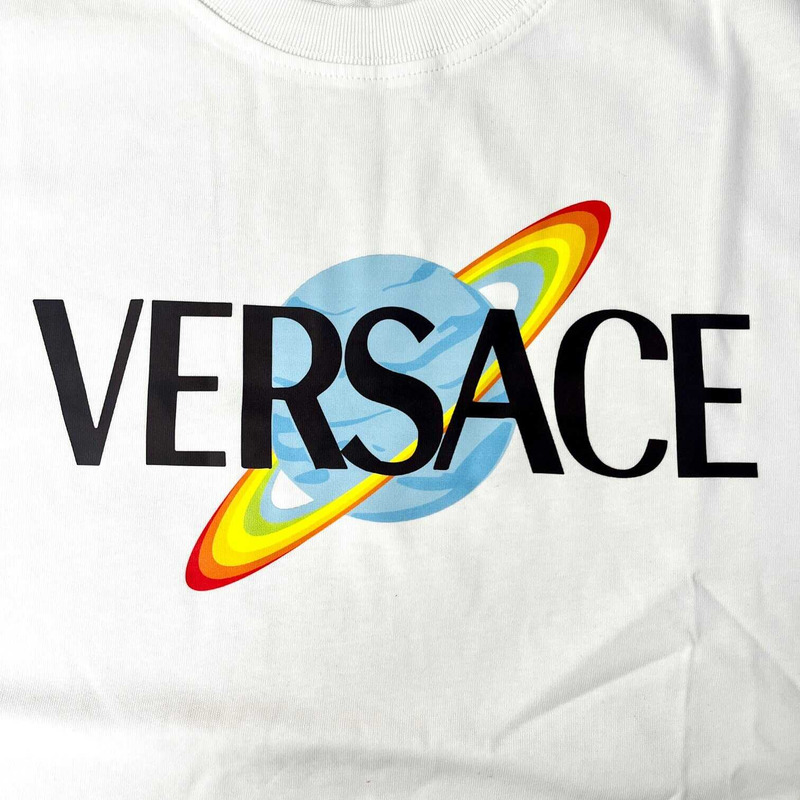 Versace Logo Print T-Shirt White