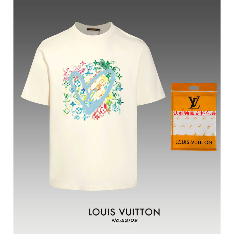 l**is V*t*n cotton t-shirt cream