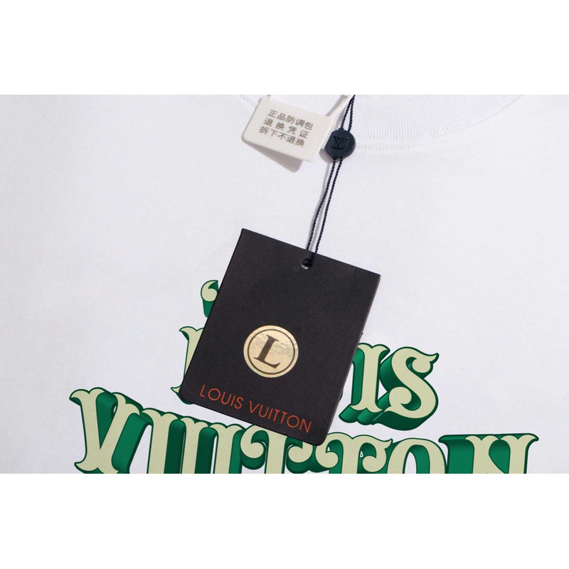 l**is V*t*n logo printed t-shirt white