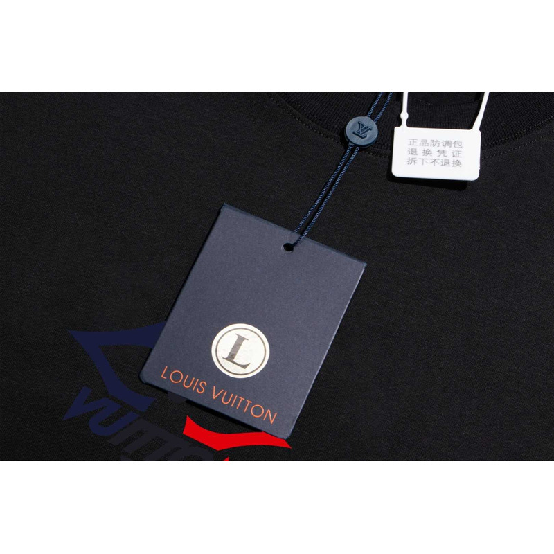 l**is V*t*n short-sleeved cotton knitted crewneck black