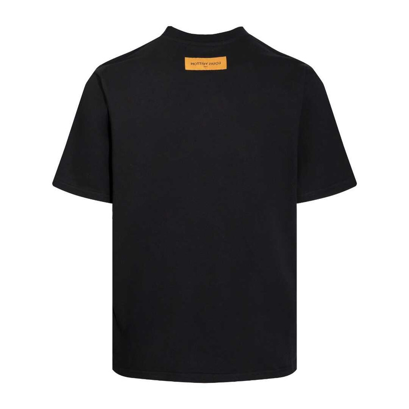 l**is V*t*n short-sleeved cotton knitted crewneck black