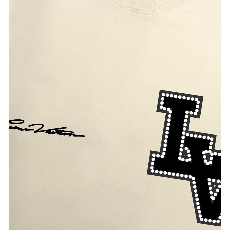 l**is V*t*n embroidered lv t-shirt beige
