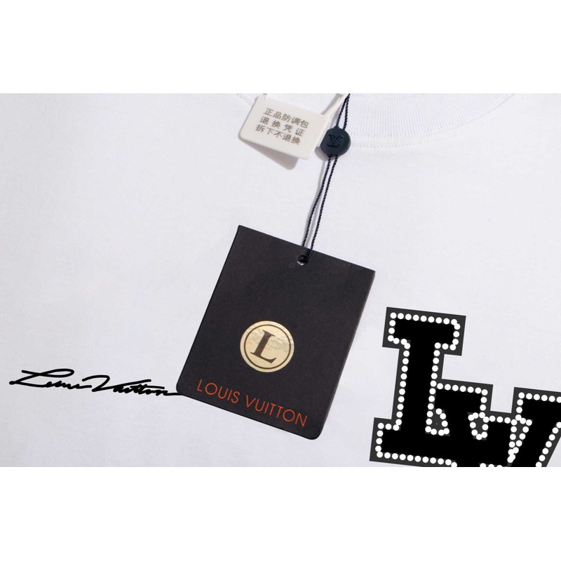 l**is V*t*n embroidered lv t-shirt white
