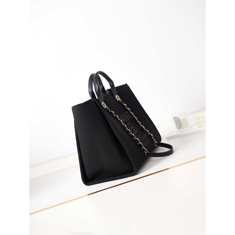 Ch*el deauville tote bag black
