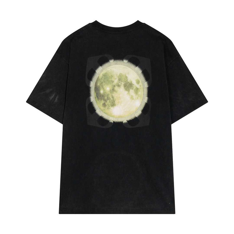 off white S*per moon printed t-shirt black