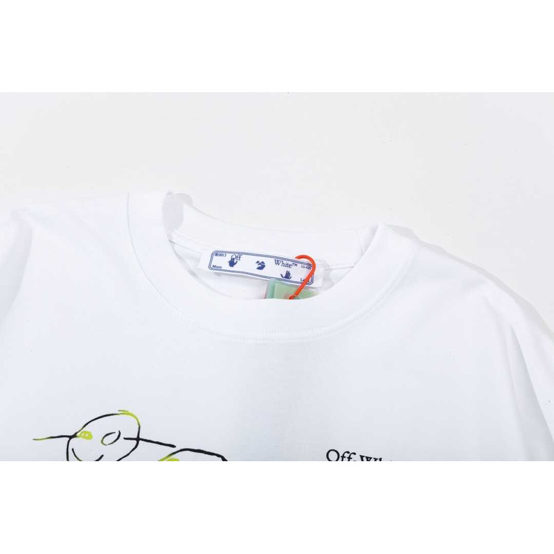 Off White 23Ss Rainbow Cartoon Print Arrow T-shirt White