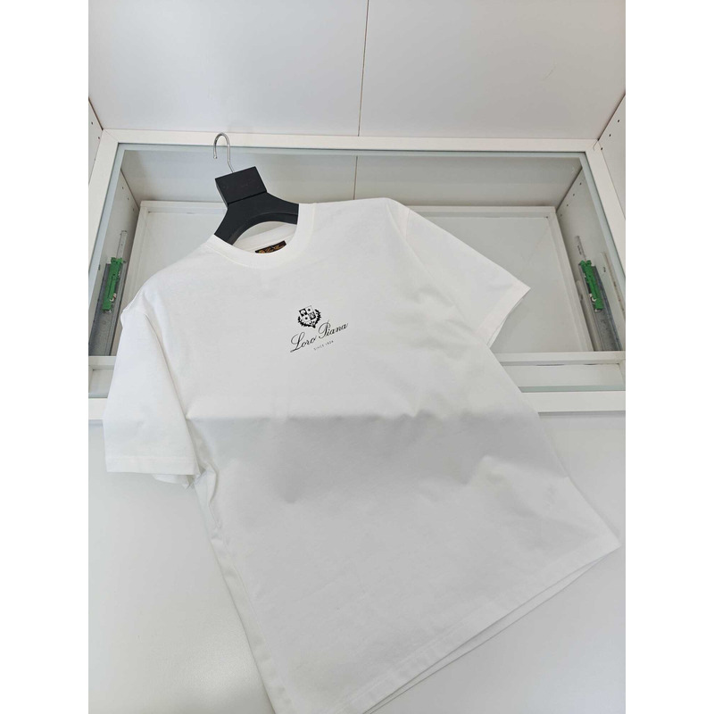 Loro piana  Logo Printed T-Shirt White