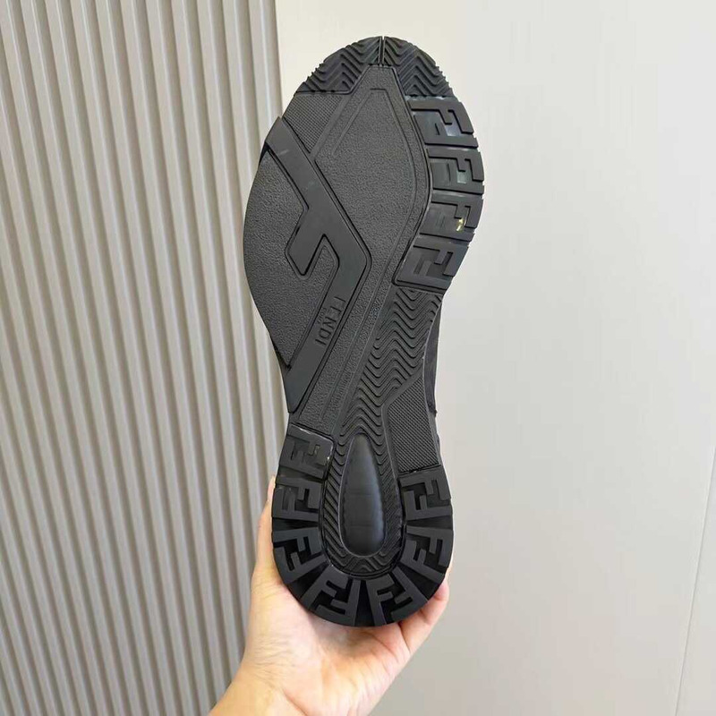 F**di multicolor leather and fabric flow sneakers