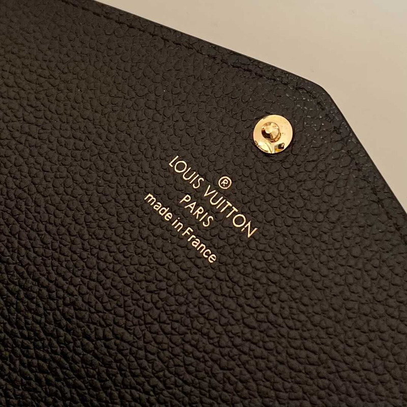 l**is V*t*n felicie pochette in black and beige monogram empreinte leather and ghw